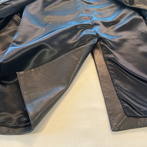 Studio Andrew Marc Wilsons Women S  Black Leather Blazer Jacket Butter Soft Glam - Picture 5 of 8